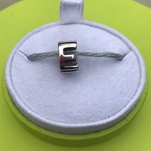 CHAMILIA ‘E’ monogram Sterling Silver 3-sided bead